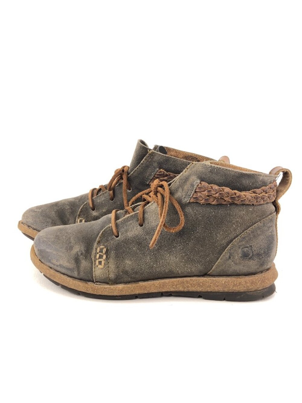 Born Temple II Brown Distressed Suede Ankle Boots 9 - Picture 2 of 13